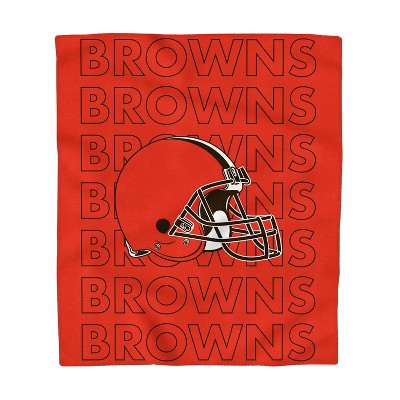 NFL Cleveland Browns Echo Team Wordmark Plush Blanket