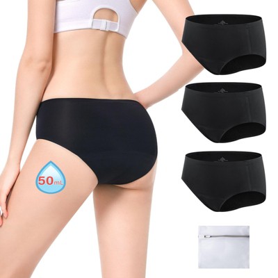 CARER Period Underwear for Women Leak-proof Washable - Medium Absorbency 3pk