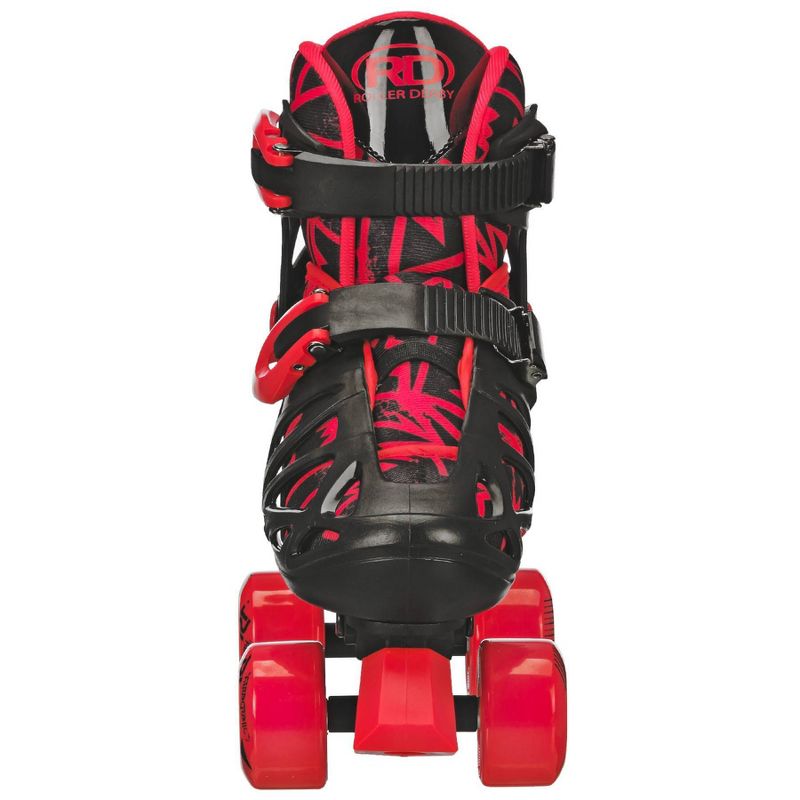 Roller Derby Trac Star Youth Kids' Adjustable Roller Skate - Gray/Black/Red, 6 of 7