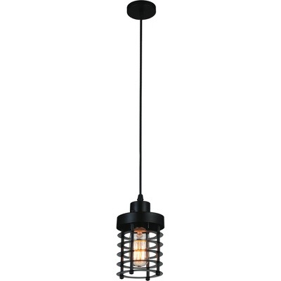CWI Lighting Bray 1 Light Down Mini Pendant With Black Finish