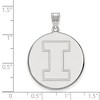 Black Bow Jewelry 14k White Gold Illinois Fighting Illini NCAA Extra Large Pendant - 2 of 3