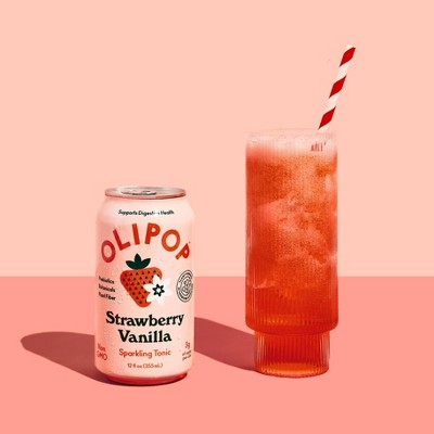 OLIPOP Strawberry Vanilla Prebiotic Soda - 12 fl oz_7