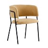 KWPZQEB Modern Kitchen Dining Chairs Set of 2, Linen Fabric Dining Chairs with Arms and Metal Legs, Upholstered Dining Room Chair, - 4 of 4