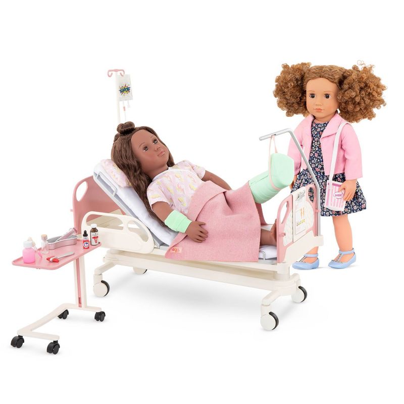Our Generation Adjustable Hospital Bed &#38; Doctor Set for 18&#34; Dolls - Get Well Bed, 6 of 14