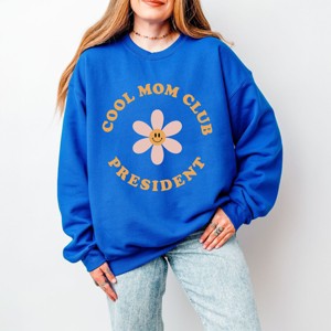 Simply Sage Market Cool Mom Club President Flower Sweatshirt - 1 of 4