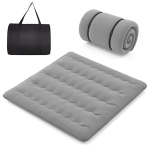 Costway Twin/Full/Queen/King Futon Mattress Japanese Floor Pad Washable Cover Carry Bag Grey - 1 of 4