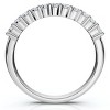 Pompeii3 1/4ct Lab Created Diamond Wedding Stackable Ring 14K White Gold - 2 of 4