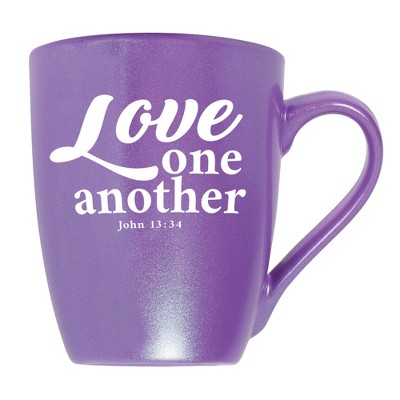 Elanze Designs Love One Another John 13:34 Passion Purple 10 ounce New Bone China Coffee Cup Mug