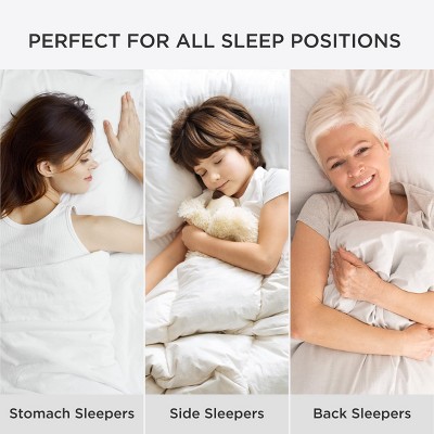 Bedsure King Size White Polyester Soft Supportive Pillows Set of 2