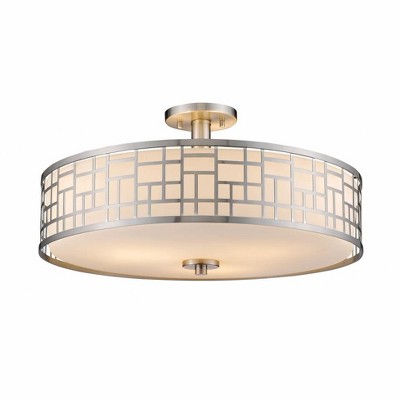 Z-Lite Elea 3 - Light Semi-Flush Mount in  Brushed Nickel
