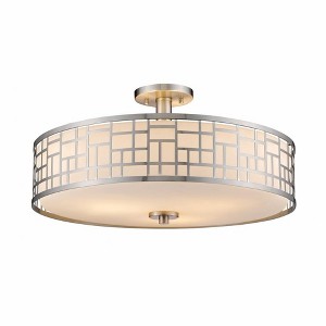 Z-Lite Elea 3 - Light Semi-Flush Mount in  Brushed Nickel - 1 of 1