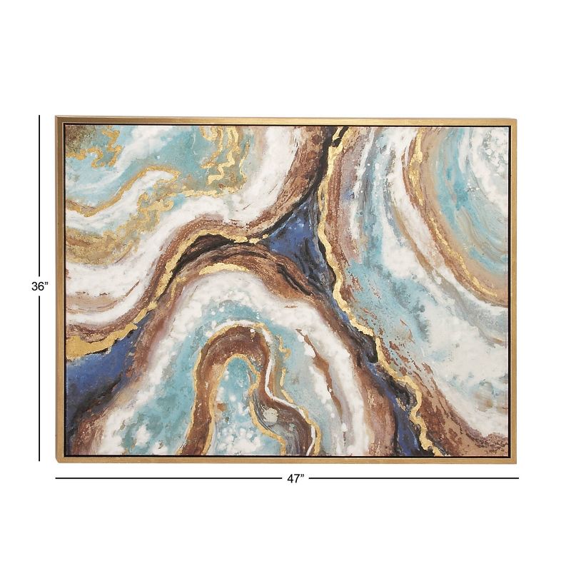 Canvas Geode Enlarge Slice Framed Wall Art Gold - Olivia &#38; May, 5 of 12