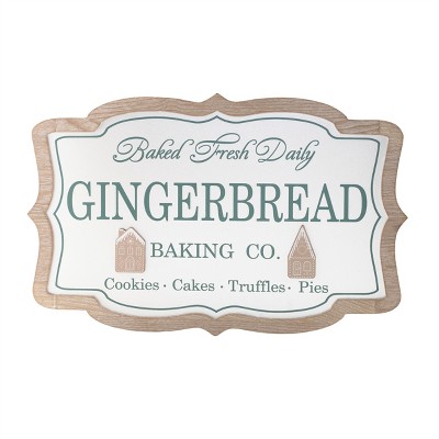 Framed Gingerbread Baking Sign 15"L