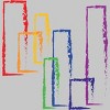 Adult Design By Humans Crayon Rainbow Rectangles Abstract By T-Shirt - 2 of 2