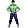 HalloweenCostumes.com MARVEL Hulk Adult Costume - Padded Jumpsuit with Foil Logo and Plastic Mask - 3 of 3