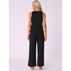 INSPIRE CHIC Women's Waffle Knit Tank Top with Wide Leg Pants 2 Piece Lounge Set - 4 of 4