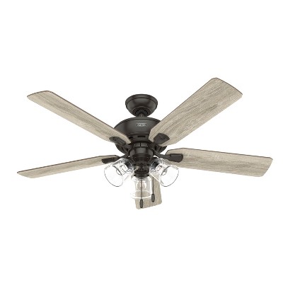 52" Noble Bronze Ceiling Fan with Reversible Blades and LED Light
