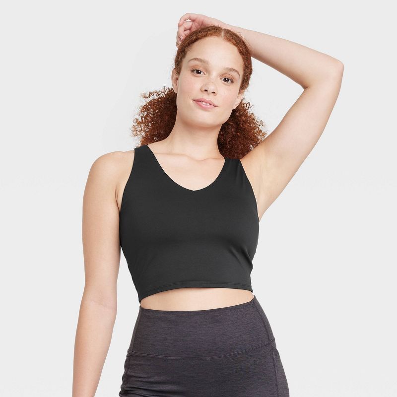 Women's Light Support V-Neck Crop Sports Bra - All In Motion™, 4 of 13