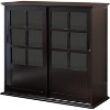 Kings Brand Furniture HolmesWood Curio Cabinet with Glass Sliding Doors - 3 of 4