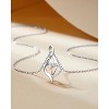 Molenia Heart Initial Necklace for Women, 925 Sterling Silver Heart Letter Pendant Necklace for Her, Fine Jewelry Necklace Gifts for Her Wife Women - 3 of 4