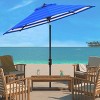 Athens Inside Out Striped 9Ft Crank Auto Tilt Umbrella - PAT8007 - Safavieh - 2 of 3