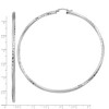 Black Bow Jewelry 2.5mm, Sterling Silver Twisted Round Hoop Earrings, 80mm in Diameter - 4 of 4