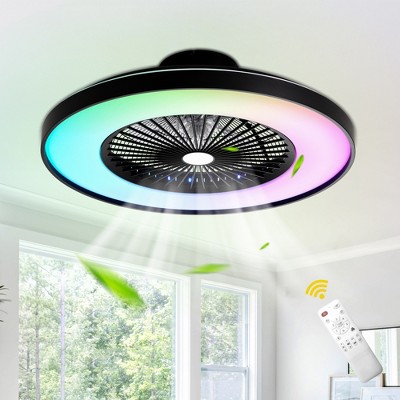 Bella Depot 23" Modern Ceiling Fan with RGB LED Light and APP Control