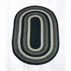 Earth Rugs Mocha/Frappuccino Oval Braided Rug – Handwoven Jute, Neutral Farmhouse Style Accent - 1 of 1