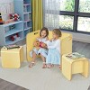 Infans 3 Piece Kids Wooden Table & Chair Set Children Multipurpose Homeschool Furniture - 2 of 4