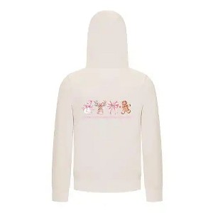 Everyday Kids Christmas Collection Most Wonderful Time Girls Zip up Hoodie – Pink Holiday Sweatshirt - 1 of 4