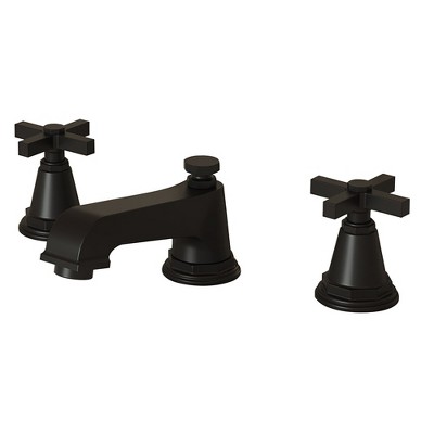 BWE 8 in. Widespread Double Handle 3 Hole Bathroom Faucet Water-Saving With Metal Drain