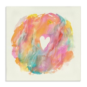 Stupell Industries Abstract Heart Fluid Mixed Pastels, 24" x 24" - 1 of 4