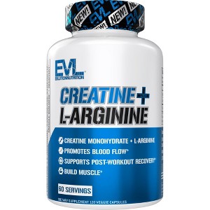 Evlution Nutrition Creatine + L-Arginine - Vascularity, Recovery & Muscle Growth - 60 Servings - 120 Capsules - 1 of 4