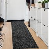 Acekool 5x7 Machine Washable Rug, Modern Non-Slip Minimalist Area Rug, Stain Resistant, Foldable Neutral Accent Carpet for Living Room, Black - 2 of 4