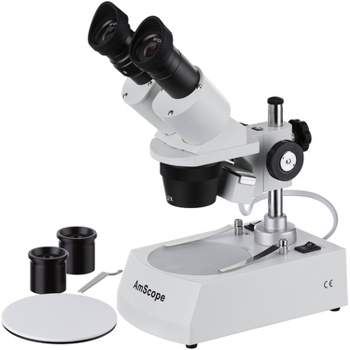 Dual Halogen Light Stereo Microscope with 20X to 80X Magnification - AmScope