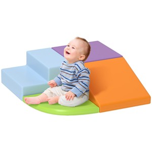 SEVOBAL Baby Activity Gyms Foam Climbing Play Set 4 Piece Soft Reconfigurable Crawling Toys, Multicolored, 17.8"*17.8"*9.8" - 1 of 4