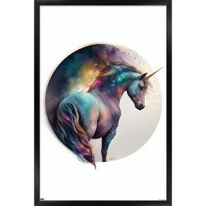 Trends International Ben Heine - Unicorn in Universe Framed Wall Poster Prints - 1 of 4