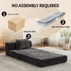 Whisen Convertible Floor Sofa Bed with Fixed-Shape Frame Loveseats Boneless Modular Sectional Chenille Fabric - 4 of 4