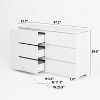 MOEPISY 6 Drawer Storage Cabinet ,Dresser, Wood Storage Tower Clothes Organizer, Wide Chest of 6 Drawers - 3 of 4