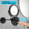 Sapphtopaz Wall Mount Two-Sided Bathroom Mirror, Magnifying Makeup Vanity Mirror with Metal Frame,360 Degree Rotation for Over Sink,Living Room - 2 of 4