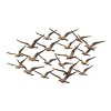 Metal Bird Flying Flock Of Wall Decor Gold - Olivia & May: Iron Sculpture, Coastal Style, Indoor Display - 2 of 4