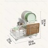 MaseiKar Stainless Steel Dish Rack with Drain Pan，Kitchen Organizer for Dishes，Suitable for storing tableware, kitchenware and cutting boards. - 3 of 4