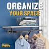Pipe Decor 36 in. Wall Mounted Clothing Rack with Wood Shelf, Riverstone Grey - 2 of 4