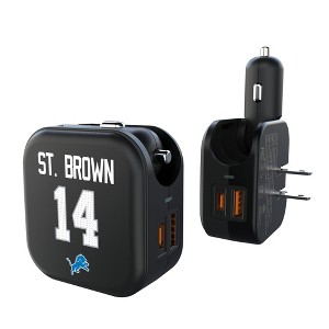 NFL Detroit Lions Players Game Tactic 18-Watt 2 in 1 USB A/C Charger - 1 of 3