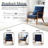 NicBex Velvet Accent Chair Modern Lounge Armchair with Pillow and Wood Frame for Bedroom,Living Room,Navy - 4 of 4