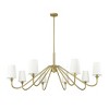 Gianna 8-Light Matte Black Chandelier with Opaque White Shades - Modern Minimalist Design - 2 of 4