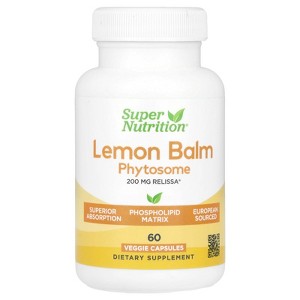 Super Nutrition Lemon Balm Phytosome with Sunflower Lecithin, 200 mg, 60 Veggie Capsules - 1 of 4