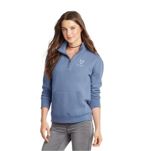 Aeropostale Womens Logo 1/4 Zip Sweatshirt - 1 of 1