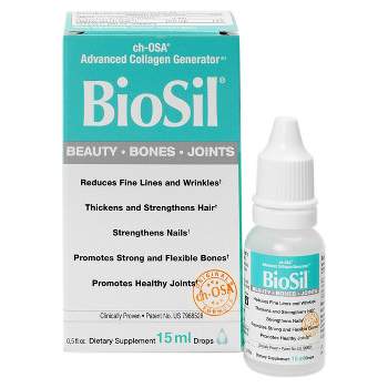 BioSil Collagen Generator Drops with Patented ch-OSA Complex, Generates & Protects Collagen, Vegan Hair, Skin & Nails Supplement, 0.5 or 1 fl oz