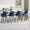 PU Leather Elegant 360° Swivel Bar Stool Stylish Design With Plush Cushion & Sturdy Build - 2 of 4